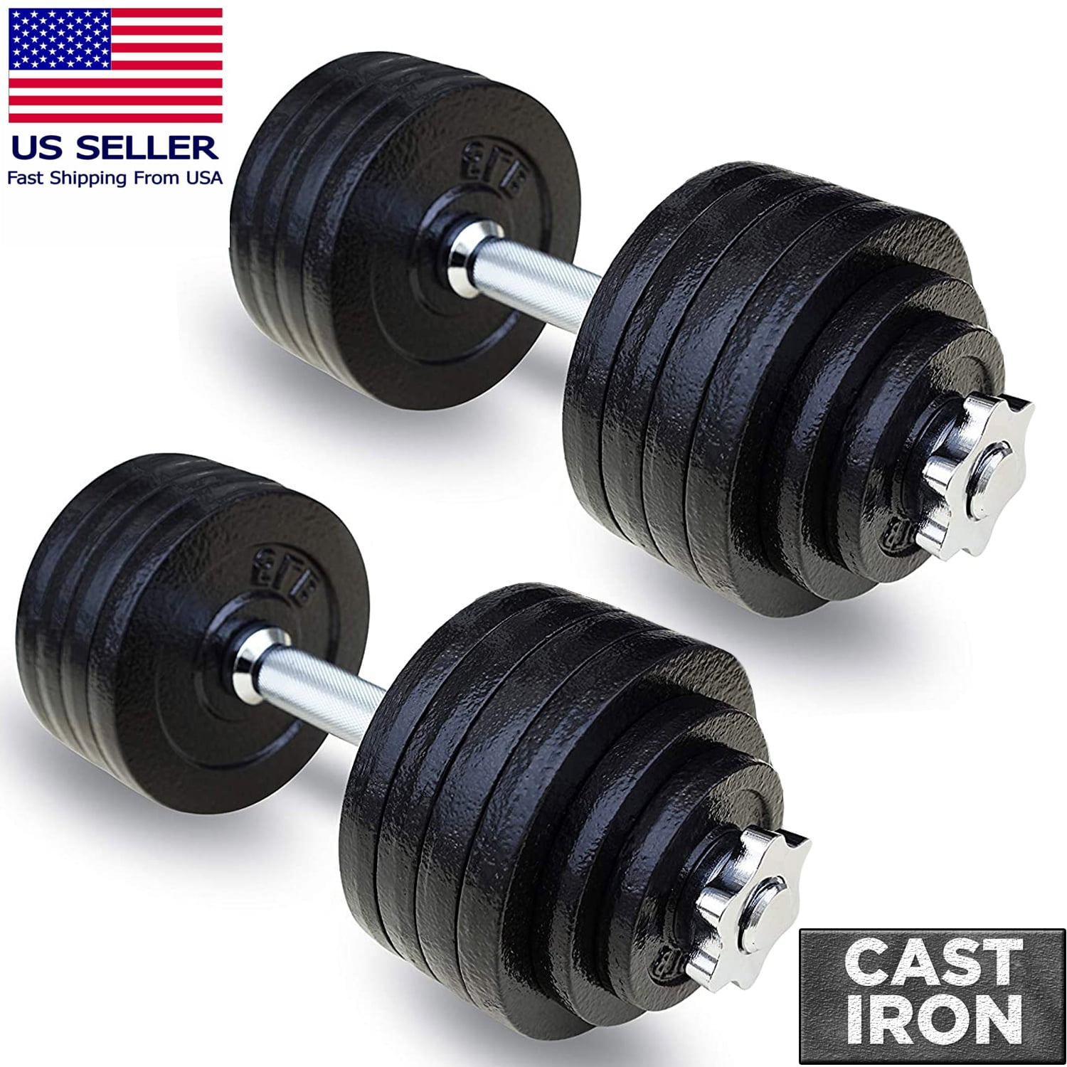 Yes4All 100 lb Adjustable Dumbbell Weight Set & Connector *FREE PRIORITY SHIP* 