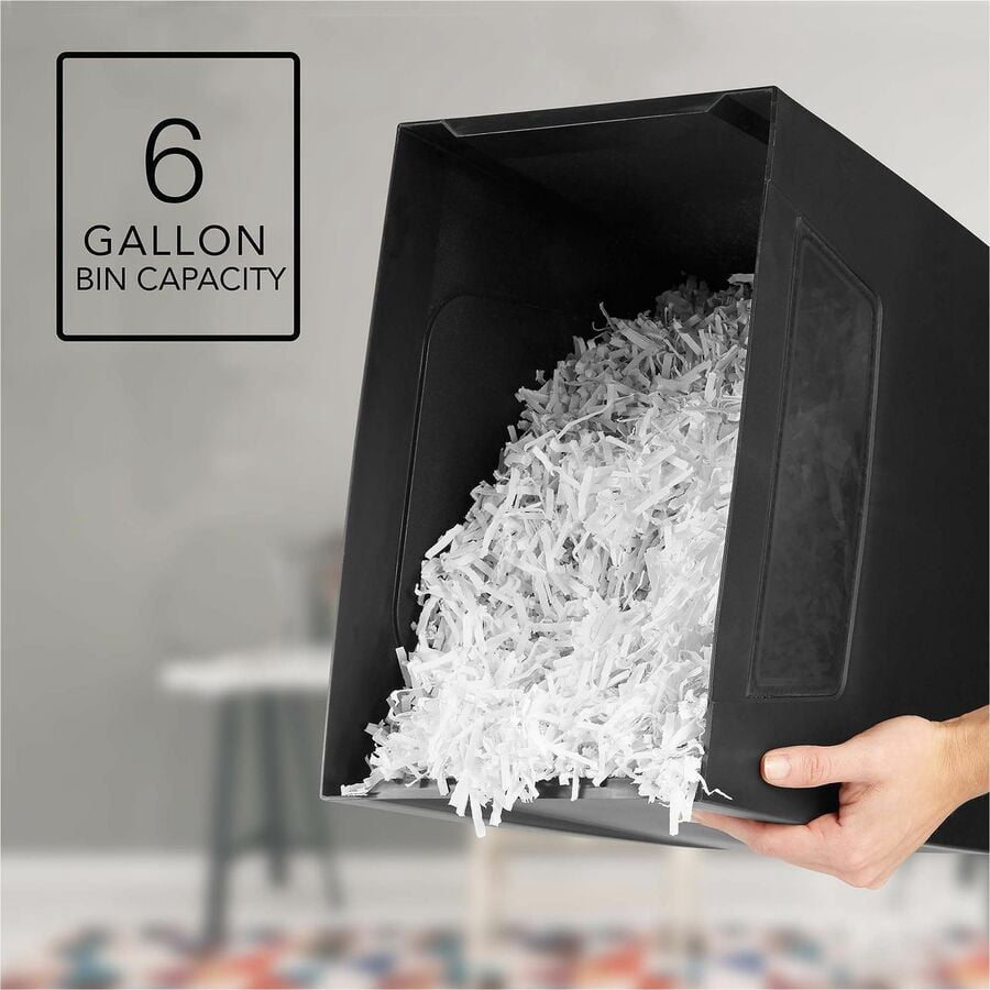 GBC, GBC1757405, ShredMaster PX10-06 Super Cross-Cut Paper Shredder, 1 Each, Black,Chrome