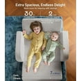 thumbnail image 2 of 3-in-1 Extra Wide Convertible Kids Couch, Flip Open Toddler Couch to Lounger, Comfy Toddler Chair, Machine-Washable Toddler Sofa for Boys, Kids Sofa Bed for Fun Playtime or Comfy Lounging, Gray, 2 of 5