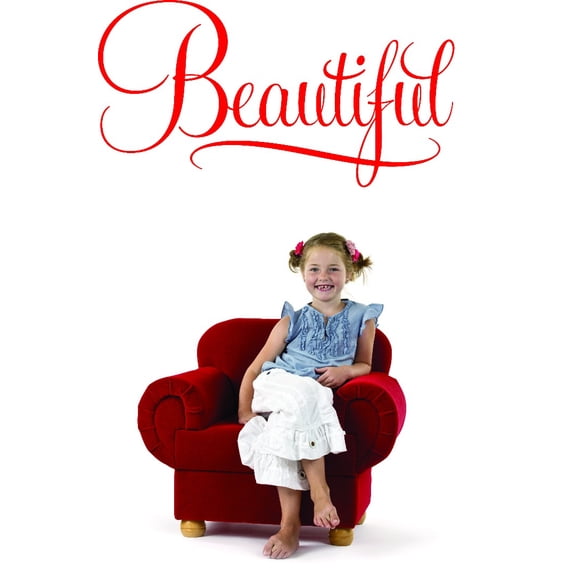 Do It Yourself Wall Decal Sticker Beautiful Sign Kids Girl Teen 20x40"
