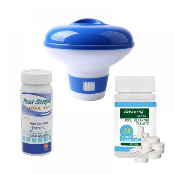 Comprimés de Nettoyage pour Piscine à Domicile, 100 Comprimés de Chlore Utilisés comme Bactéricide, Algécide et Désinfectant dans les Piscines et les Spas, Dissolution Lente et Protection UV Tout Naturels, Biodégradables