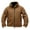 Khaki, variant on EGNMCR Jackets for Men Men's Outdoor Multi-pocket Fleece Sweater Military Double Sided Fleece Hooded Jacket Men Hooded Sweatshirts Coat