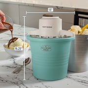Nostalgia 4-Quart Electric Parlor-Style Ice Cream Maker, Aqua