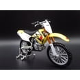 thumbnail image 4 of Open Box SUZUKI RM Z250 DIRT BIKE MOTORCYCLE YELLOW 1/18 SCALE DIORAMA DIECAST MODEL BIKE, 4 of 7