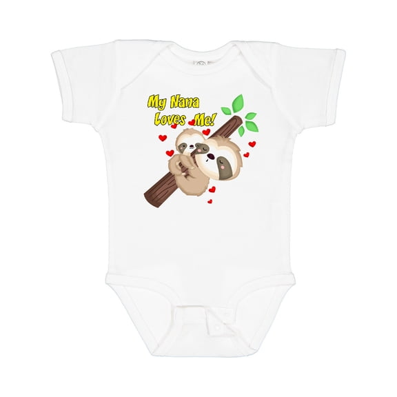 Inktastic My Nana Loves Me Boys or Girls Baby Bodysuit
