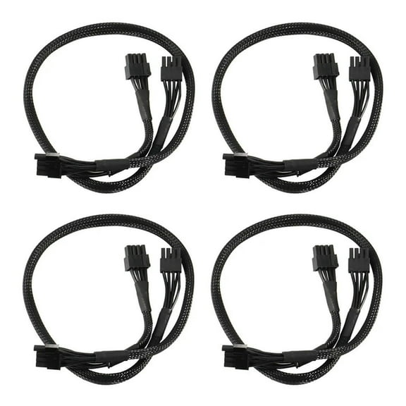 4X PSU 8Pin To Dual 8Pin(6 2) Pin Pcie Modular Power Supply Cable For EVGA Supernova G2 G3 P2 T2 GS 650 750 850