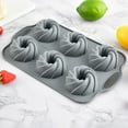 thumbnail image 7 of Shoreew 6-Cavity Silicone Wreath Mold Christmas Baking Mold for Cupcakes Soap Chocolates Flexible DIY Craft & Holiday Treats Mold, 7 of 7