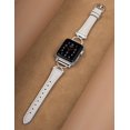 thumbnail image 3 of Wearlizer Slim Leather Watch Band Compatible with Apple Watch Bands 38/40/41/42/44/45/46/49mm Women Thin Strap for Iwatch Series 11/10/9/8/7/6/5/4/3/SE/Ultra, 3 of 6