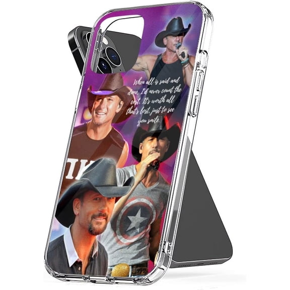 Phone Case McGraw Plus Country 7 Singer 13 TPU 6 6s 8 X Xs Xr 11 12 13 14 15 Pro Max Mini Clear 14 Waterproof Scratch Accessories Compatible with iPhone 15 Plus 6.7 Inch