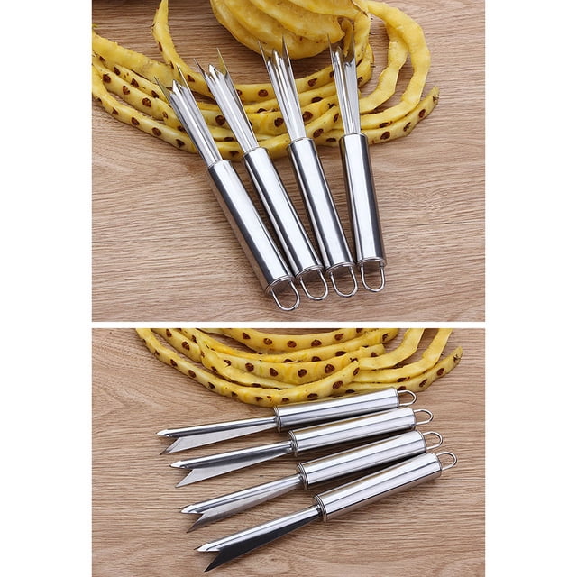 unbranded 4Ud De Cuchillos Para Piña Acero Inoxidable Con Mango Para Cocina Y Exterior