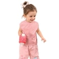 thumbnail image 4 of Curuila Children Girls Boys T Shirt Sleeveless Vest Solid Color Crew Neck Fashion Comfort Tee Pink Size 3-4 Years, 4 of 4