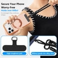 thumbnail image 2 of Phone Lanyard Crossbody, 2 Pack Adjustable Cell Phone Neck Strap 7mm with 2 Pcs Durable Tether Tabs, Tekcoo Anti Theft Universal Phone Lanyard for iPhone Android Smartphones (Gray, Orange), 2 of 12