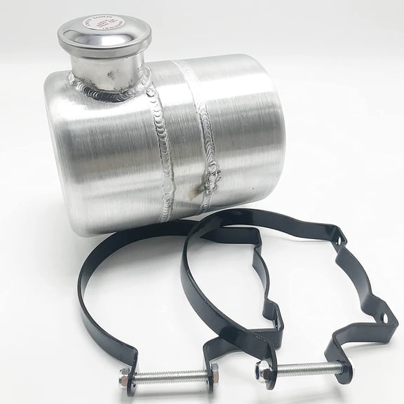 JSD AUTO PARTS Fuel Tank 3/4 Gallon 6'' x 8" 1/4 NPT Outlet End Fill Spun Aluminum Universal Gas Tank for Hot Rod Marine mini bike Log splitter