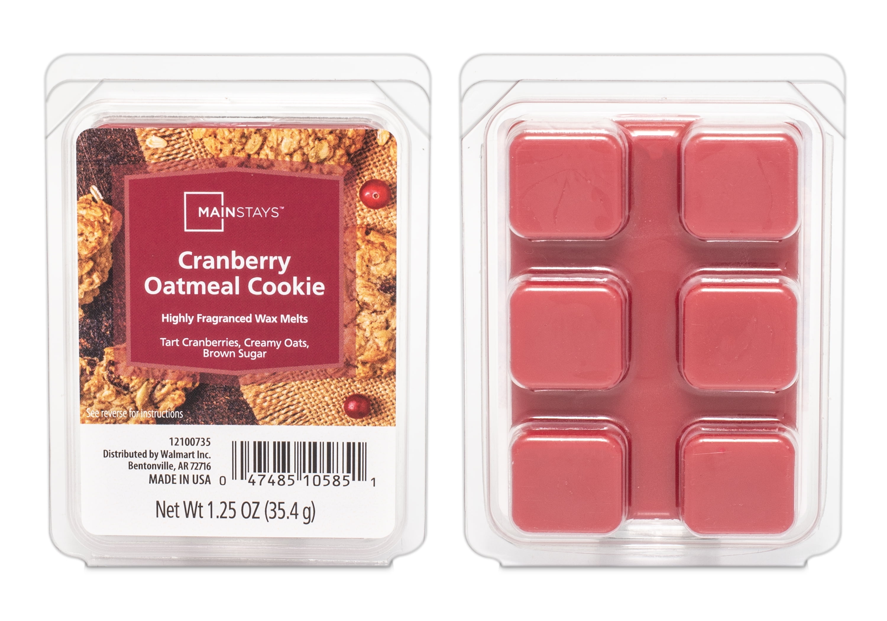 Mainstays Cranberry Oatmeal Cookie Scented Wax Melt, 1.25 oz