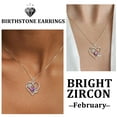 thumbnail image 4 of Beautlace 925 Sterling Silver Heart Rose Necklace,Butterfly Flower Cute Animal Pendant Necklace Jewelry Birthday Christmas Valentines Mother's Day Gifts for Women Mom -February, 4 of 12