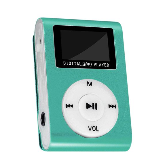 MP3 Music Player Portable Mini USB LCD Screen Device with Built-in Rechargeable Lithium Battery and Clip-on Design