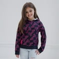 thumbnail image 3 of Barbie Little Girls Fleece Pullover Hoodie Logo Pink 4, 3 of 5