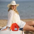 thumbnail image 4 of HONITANO Phone Purse Orange Canvas Small Crossbody Bag with Adjustable Shoulder Strap, 4 of 6