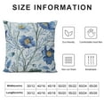 thumbnail image 5 of JEUXUS  Watercolor Flowers Home Decorative Rectangle Pillow Cases Blue Cornflower White Daisy Spring Blossom Lumbar Throw Pillow Covers Cushion Case Rectangle Oblong, 5 of 5