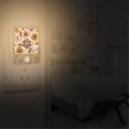 thumbnail image 2 of Yayeee 2-Pack Plug in LED Night Lights with Light Sensors Motion Detectors, Colorful Floral, 2 of 7