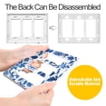 thumbnail image 4 of Yayeee Rocker Switch Wall Plate 3-Gang 6.5"x4.6" Home Decorative Outlet Cover, Blue Floral Pattern, 4 of 6