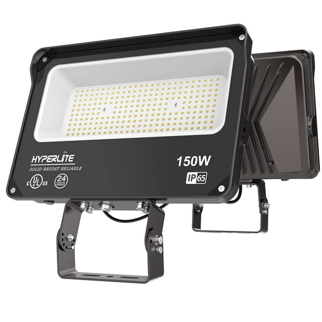 Foco LED HYPERLITE de 150 W, paquete de 2, 18000 LM, 5000 K, IP65