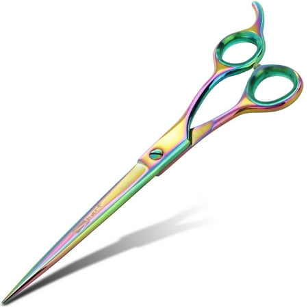UPC: 0701698575794 | Sharf Professional 8.5  Rainbow Pet Grooming Scissors: Sharp 440c Japanese Clipping Shears For Dogs  Cats & Small Animals| Rainbow Series Hair Cutting/Clipping Scissors w/Easy Grip Handles