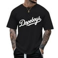 thumbnail image 4 of T-shirt à Manches Courtes pour Homme, Coupe Ample, Col Rond, Imprimé de Lettres, Décontracté et Populaire, 4 of 4