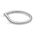 thumbnail image 3 of BERRICLE Sterling Silver Woven Wedding Rings Wishbone Curved Band for Women, Rhodium Plated Size 7.5, 3 of 9