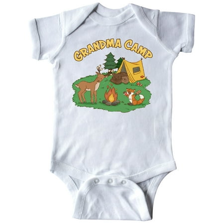

Inktastic Grandma Camp With Camping Animals Gift Baby Boy or Baby Girl Bodysuit