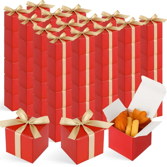 Papel Jutom Mini de Favor Boxes, 100 unidades, extra pequeño, color rojo caramelo
