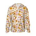 thumbnail image 1 of Balery Boho Flowers Sudadera ligera de manga larga con capucha y protección solar UPF 50+ para hombre y mujer, ideal para pesca y running-3X-Large, 1 of 7
