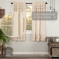 thumbnail image 4 of VHC Brands Simple Life Flax Natural Country Farmhouse Window Curtain Ruffled Short Panel Set of 2 63x36, 4 of 8