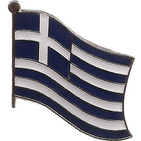 PACK of 3 Greece Single Flag Lapel Pins, Greek Pin Badge