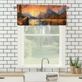 thumbnail image 3 of Forest Bear Window Curtain Valances Country Natural Scenery Lake Wildlife Farm Animals Camping Rod Pocket Window Valance for Living Room Bathroom Bedroom Kitchen 54 by 18 in, 1 Panel, 3 of 6