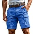 thumbnail image 2 of longantii Cargo Shorts for Men Relaxed Fit Resistant Work Hiking Shorts Multi Pockets Plus Size Outdoor Tactical Short Pants Dark Blue 2XL, 2 of 8