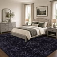 thumbnail image 2 of ARICOEASY 5' x 7' Washable Area Rug, Vintage Boho Black Area Rug for Living Room Bedroom, Non-Slip Low Pile Stain Resistant Indoor Rug, 2 of 8