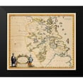 thumbnail image 2 of Blaeu 17x15 Black Modern Framed Museum Art Print Titled - Jiangsu Province China - Blaeu 1655, 2 of 5