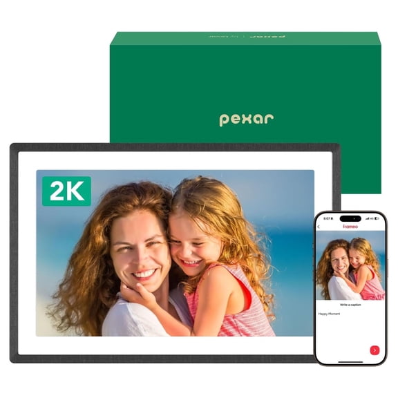 Pexar by Lexar 11" WiFi Digital Picture Frame, 2K Resolution, Anti-Glare Touch Screen, App Photo & Video Sharing