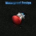 thumbnail image 6 of Unique Bargains 19 mm Momentary Push Button Switch Metal Head Round Start Button AC/DC 12V-250V Red, 6 of 6