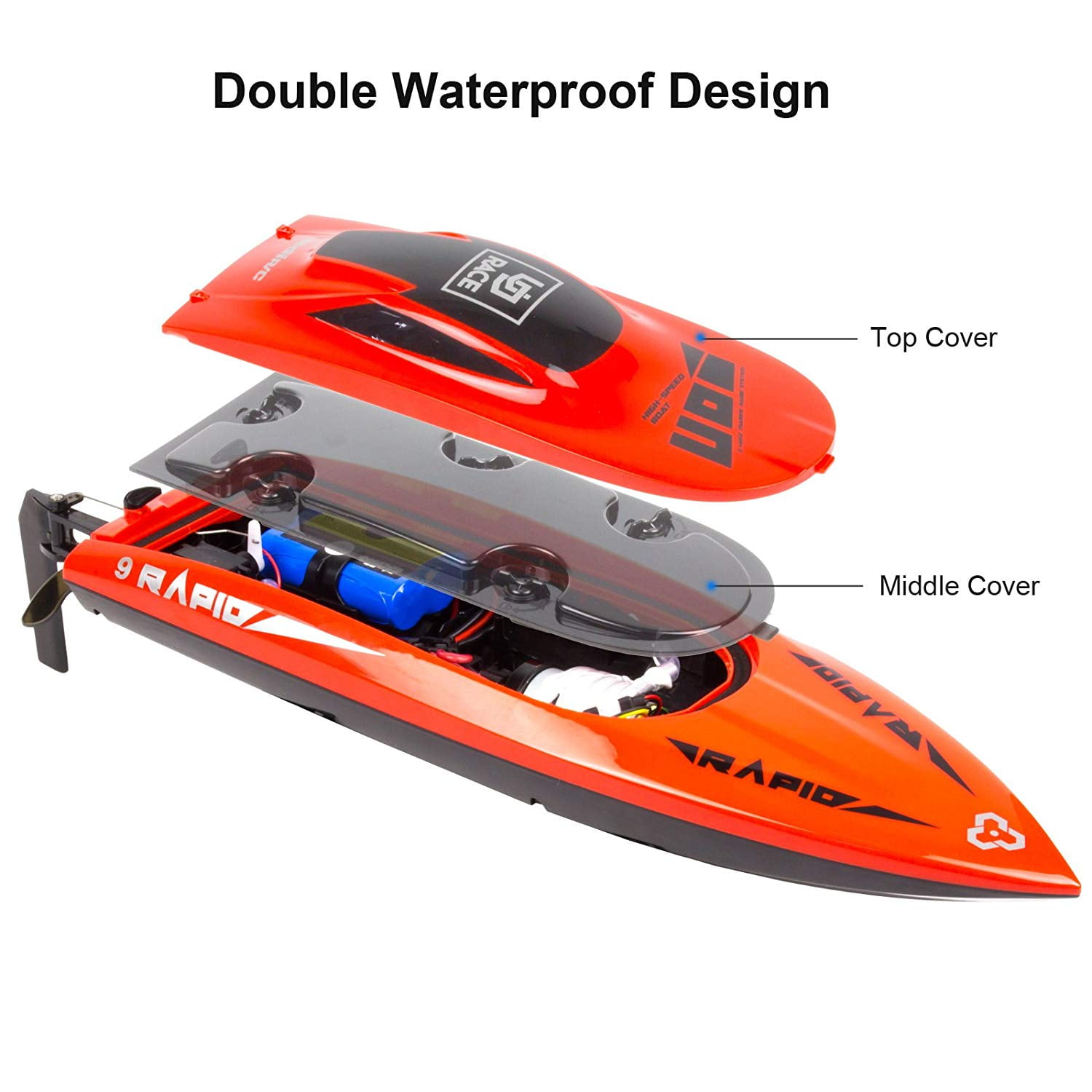 udirc 2.4 ghz high speed remote control electric boat