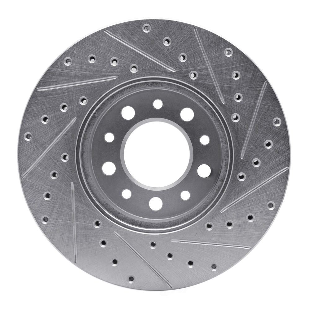 Dynamic Friction Company 631-54085L DFC Brake Rotor - Drilled And Slotted - Silver