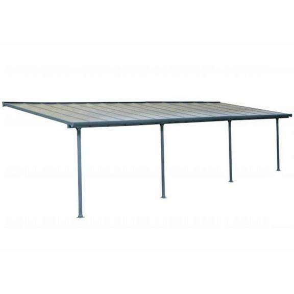 Palram - Canopia  Feria Patio Cover - Gray - 10 ft. x 30 ft.