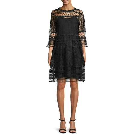 Sui by Anna Sui Women's Lover's Lace Dress with Black