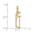 thumbnail image 3 of 14k Yellow and Rhodium Gold Coping Saw Pendant Necklace for Men and Women, Artisan Tool Charm with Blade Detail Symbolizing Skill and Precision, 3 of 5