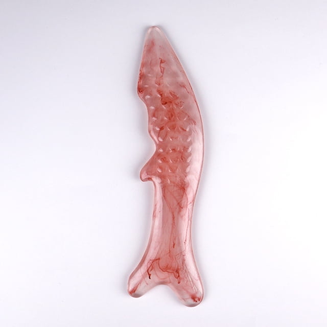 Cuchillo grande curvo de cera de abejas de resina, tabla de masaje raspadora, raspador perezoso para masaje de cuello y cintura, cuchillo de masaje mágico raspador