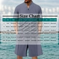 thumbnail image 3 of Timoontee Men's 2 Piece Waffle Sets Summer Casual Beach Vacation Sets Short Sleeve Mock Neck Shirts with Loose Drawstring Shorts Lightweight Tracksuit Gray XXXL, 3 of 9