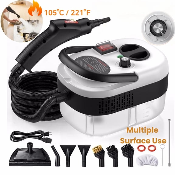 EasyWox 2500W Handheld Steam Cleaner, 6-Level Adjustable, 40.6oz Tank, Portable Steam Cleaner for Home, Auto Detailing, Floor, Furniture, Tile Grout