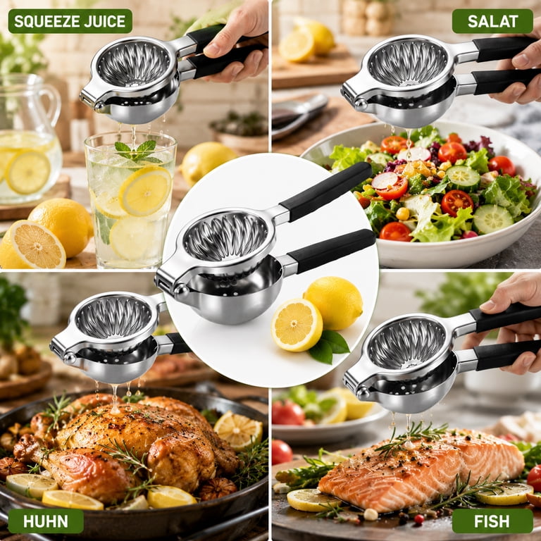 Heavy-Duty Stainless Steel Citrus Press with Seed Filter photo 8