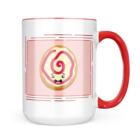 

Neonblond Jelly Donut Danish Cute Japanese Kawaii Food with Face Mug gift for Coffee Tea lovers